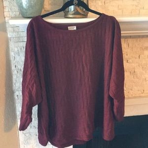 Avenue Dolman Textured Pullover Sweater